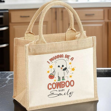 Cowboo-Themed Trick or Treat Bag - Personalised Halloween Accessory for Kids - DENMARY